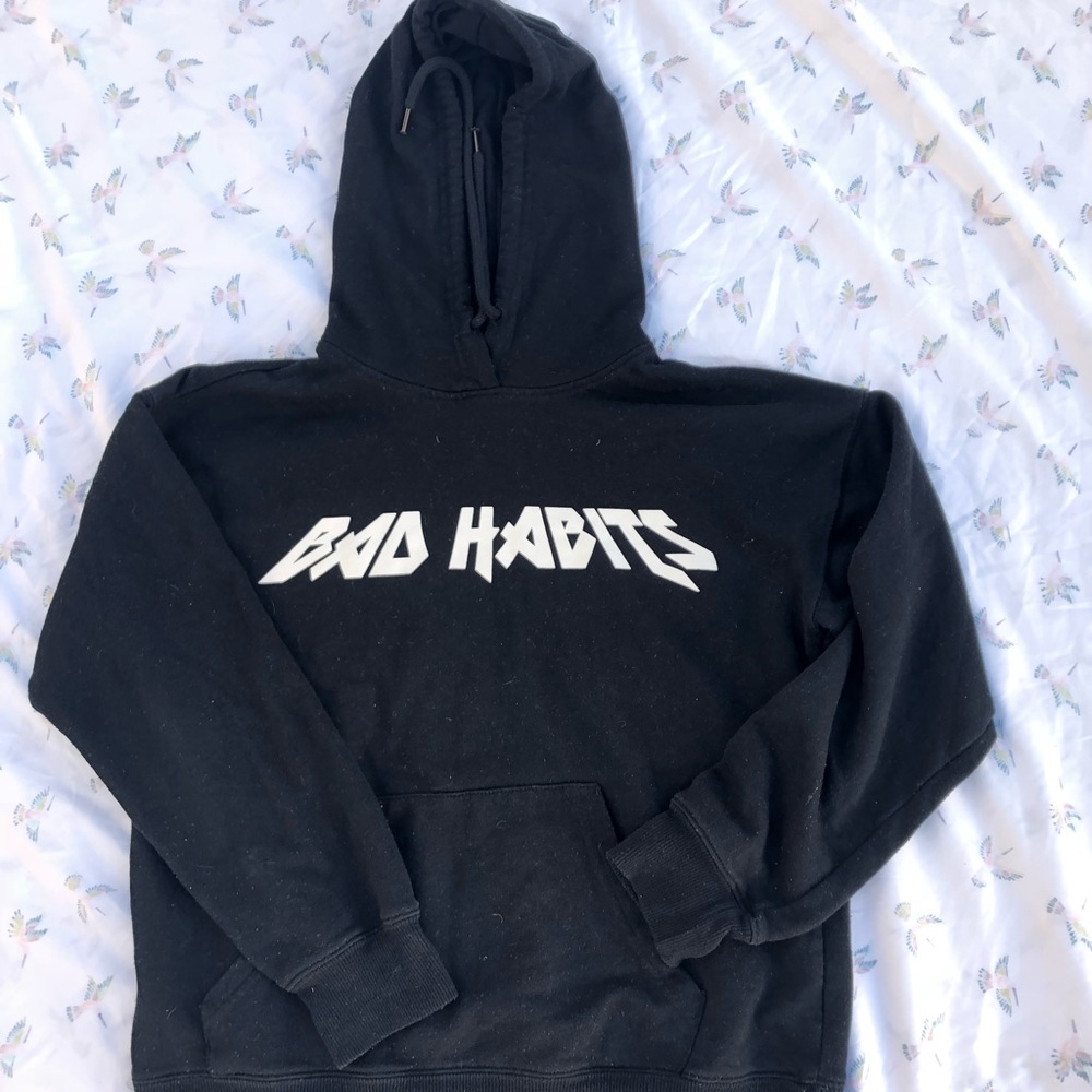 Forever 21 black sweatshirt “bad habits”
